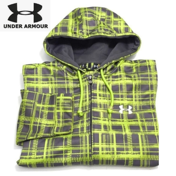Under Armour Other - Under Armour Fleece Pane Plaid Full Zip Hoodie
